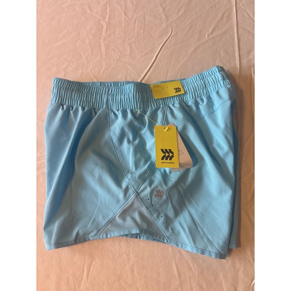 all in motion Pants - All In‎ Motion Run Shorts Womens Small Blue NEW Mid-Rise Quick-Dry Zipper Pocket